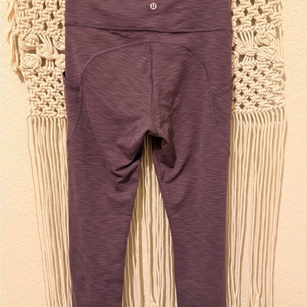 Lululemon Heathered Black Currant Invigorate High-Rise 25” Leggings‎ – Women’s